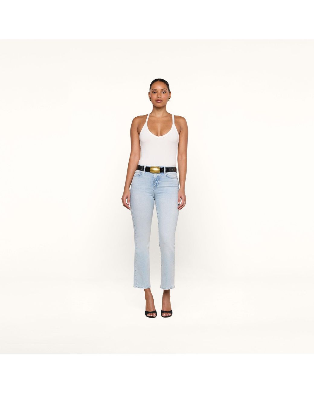 L'Agence Blue 'Agence Wrenna Racerback Bodysuit