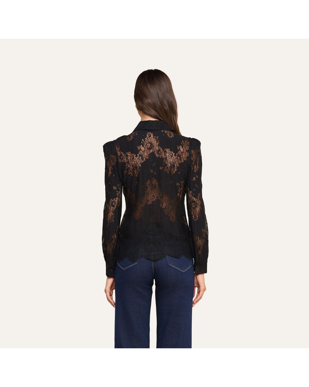 L'Agence Black Jenica Lace Blouse