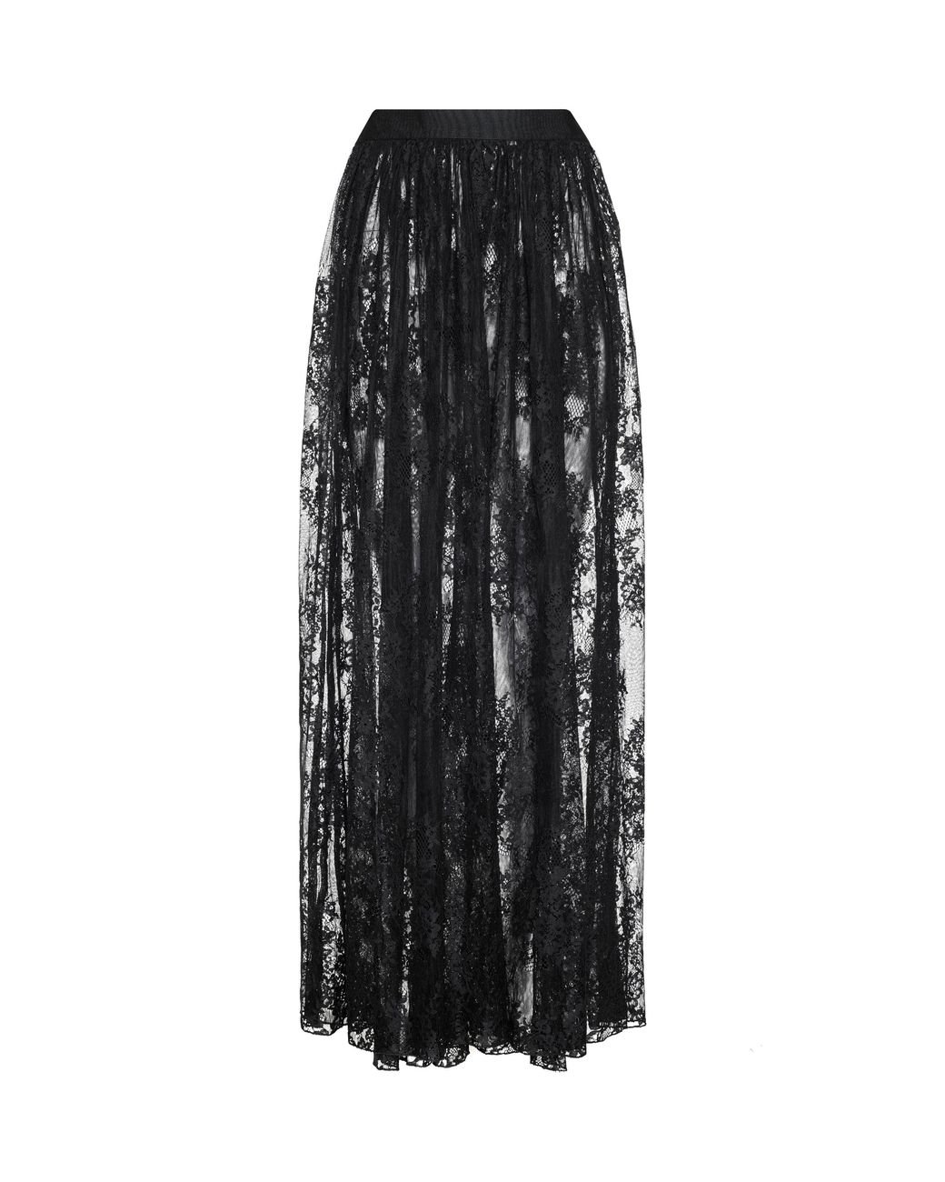 L'Agence Black Alona Lace Maxi Skirt