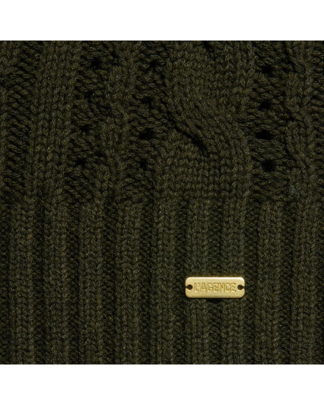L'Agence Black Mio Cabled Pullover
