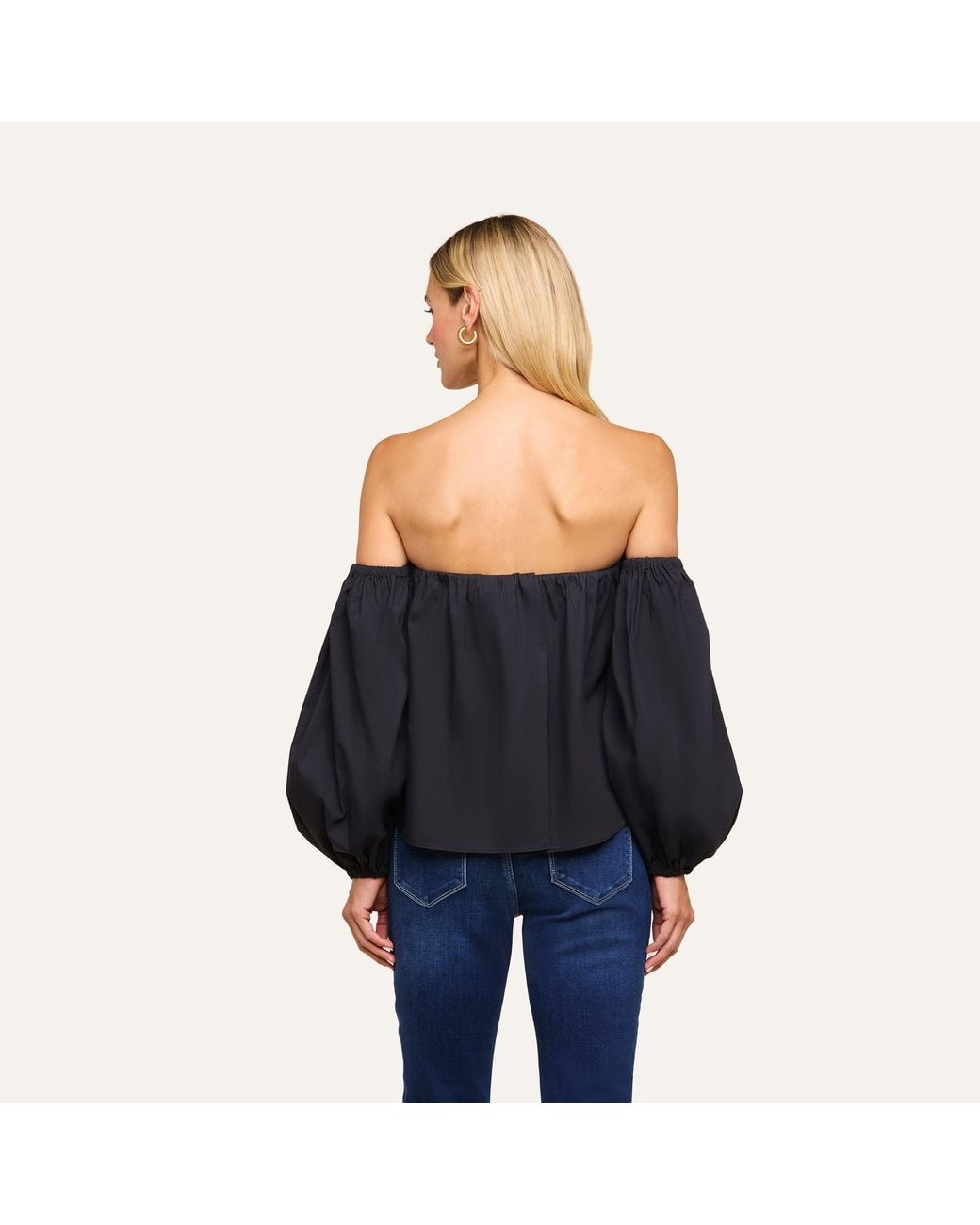 L'Agence Black Sarai Off-The-Shoulder Top