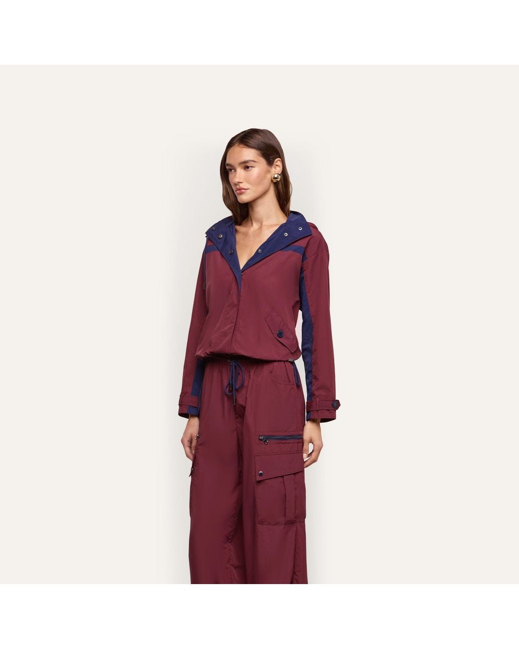 L'Agence Red Geovana Windbreaker