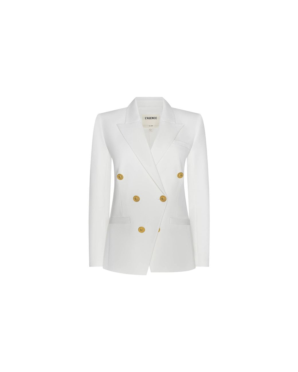 L'Agence White Kyomi Double-Breasted Blazer