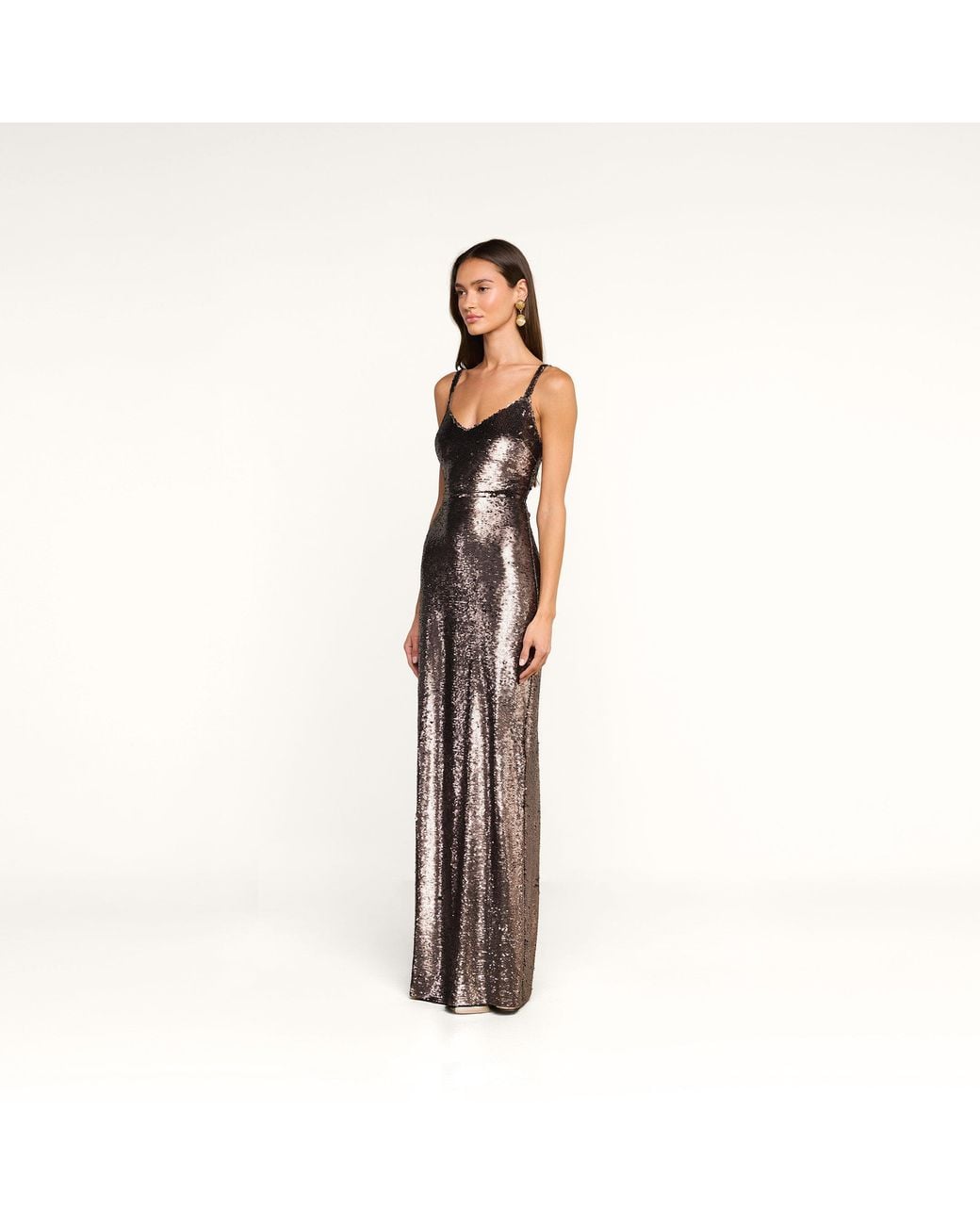 L'Agence Natural Karma Sequin Maxi Dress