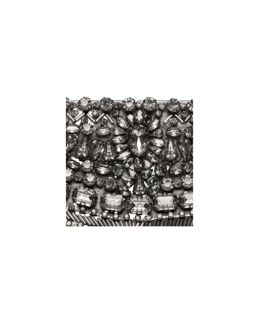 L'Agence Gray Eclipse Crystal Clutch