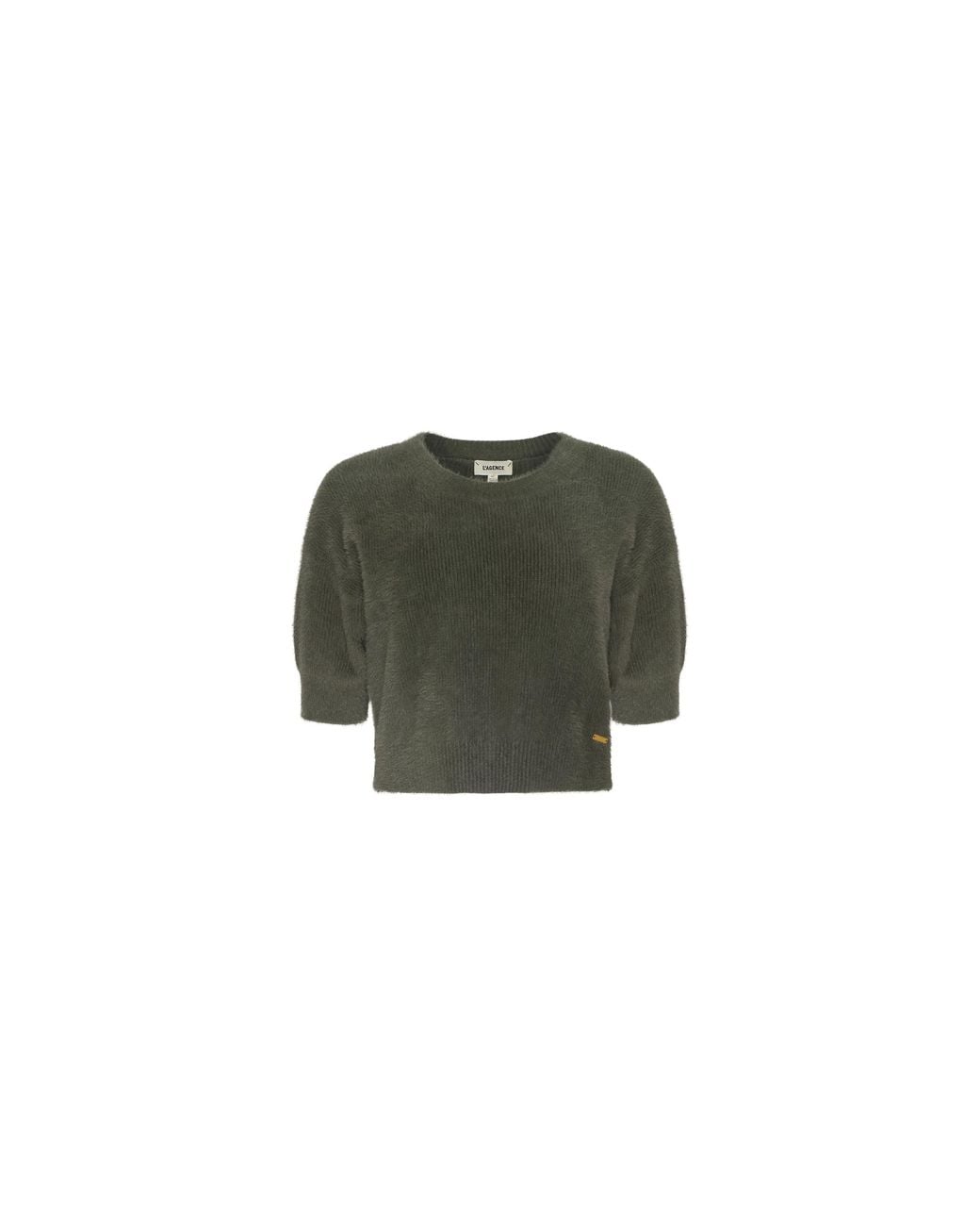 L'Agence Green Guinevere Cropped Pullover