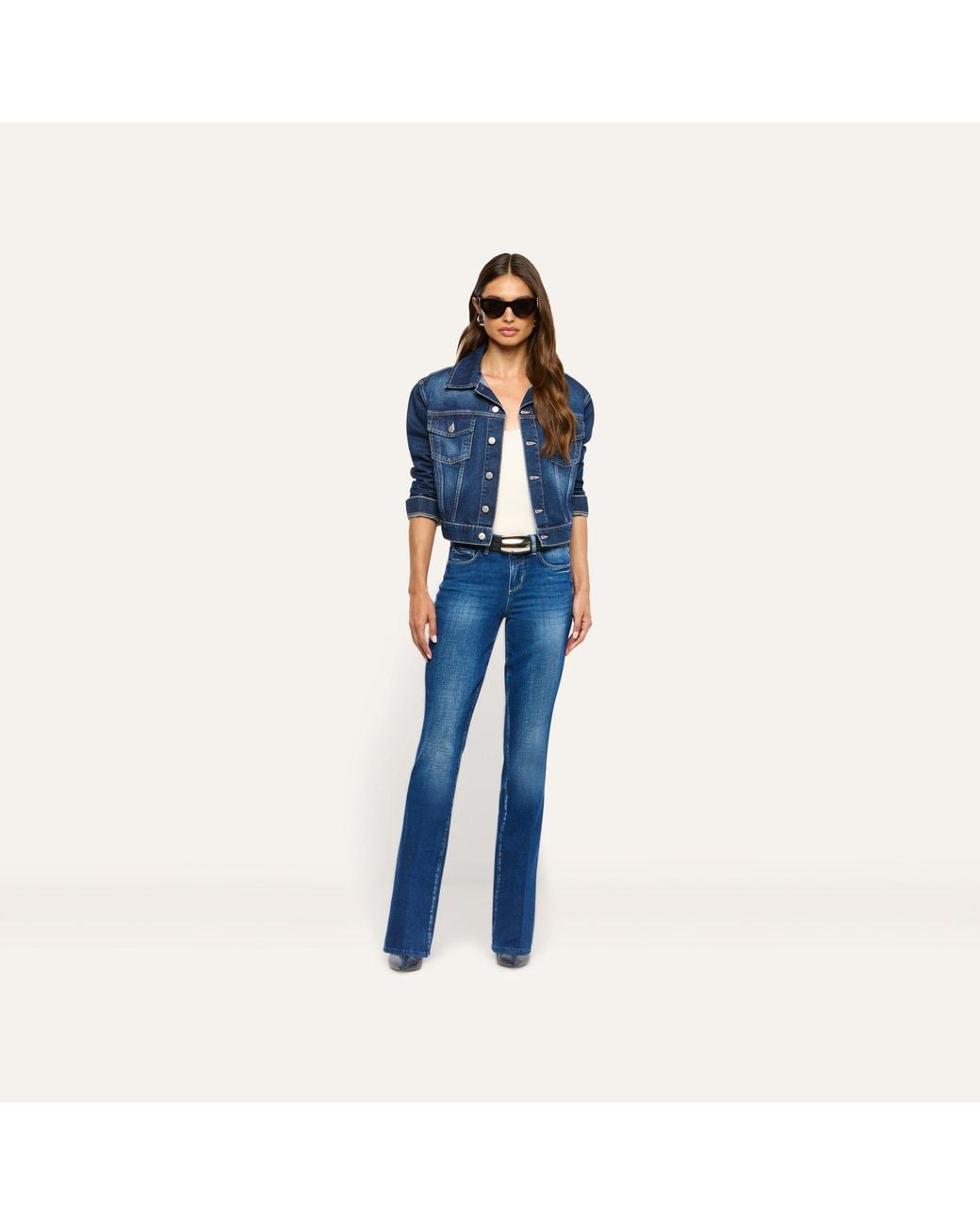 L'Agence Blue Alessia Jean Jacket