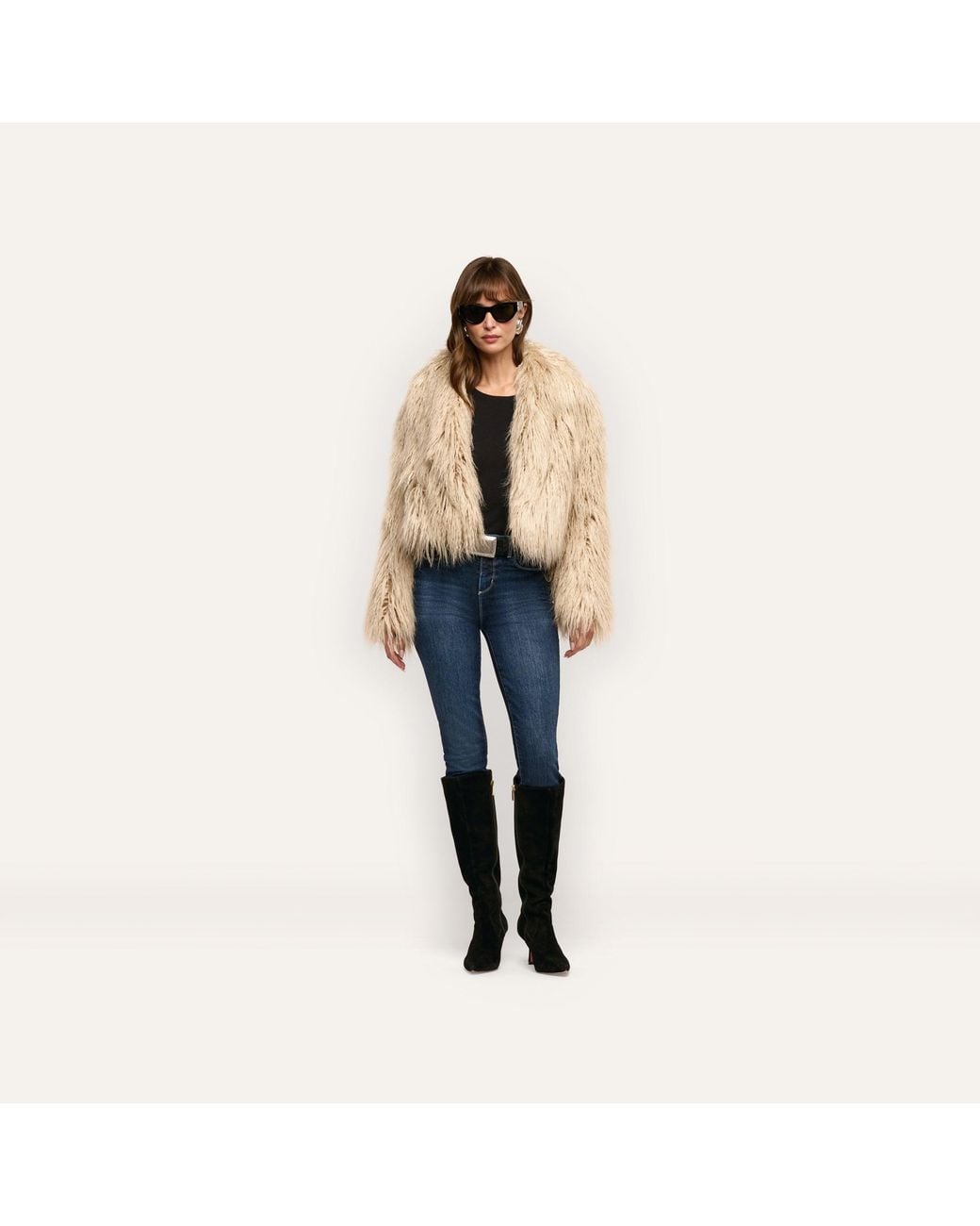 L'Agence Natural Fenella Faux Fur Coat