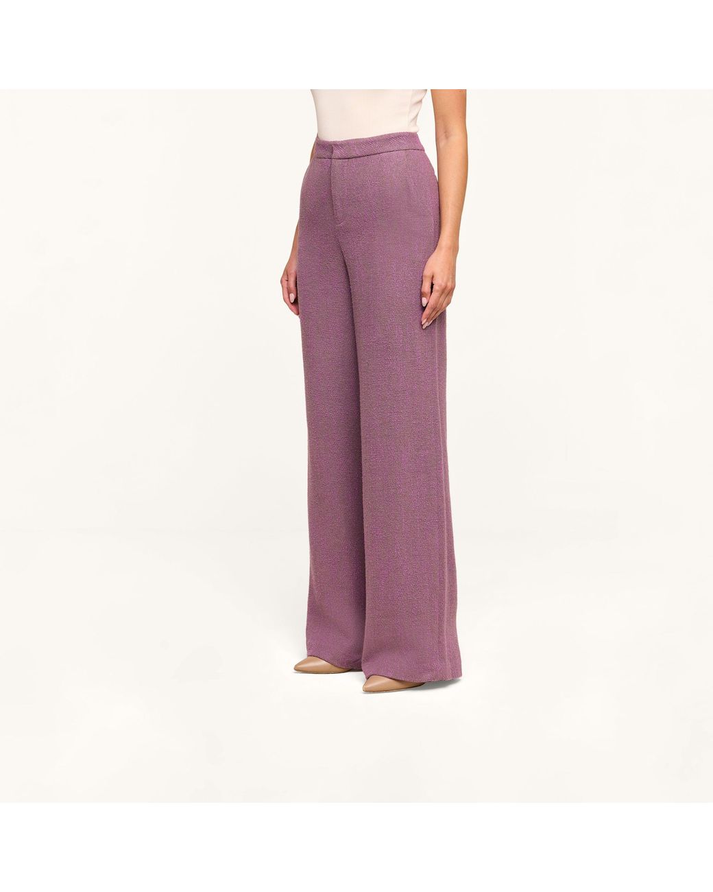 L'Agence Purple Livvy Straight-Leg Trouser