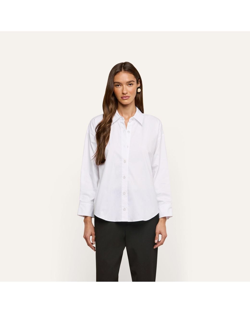 L'Agence White Rylie Poplin Shirt