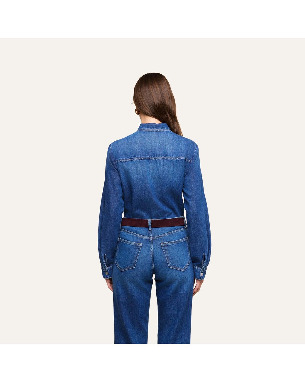 L'Agence Blue Isla Shirt