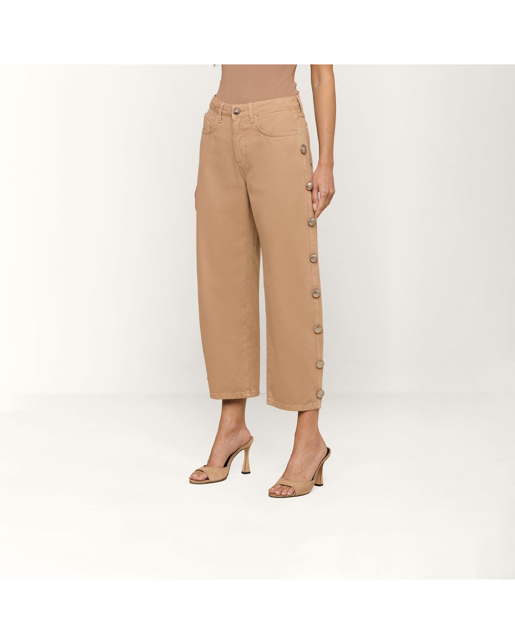 L'Agence Natural Mallis Studded Bow-Leg Jean