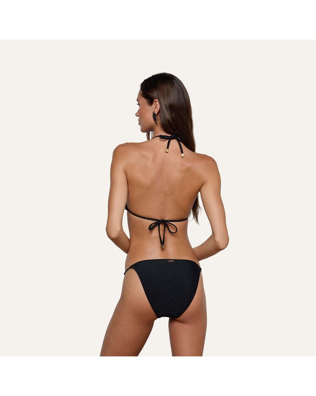L'Agence Black 'Agence Kristin Triangle Bikini Top