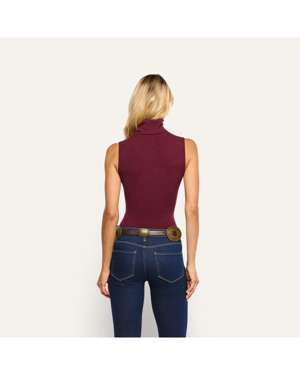 L'Agence Purple Ceci Sleeveless Turtleneck
