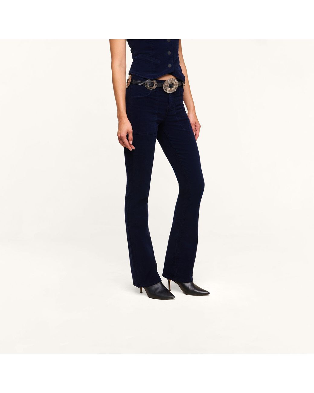 L'Agence Blue Saffia Corduroy Pants