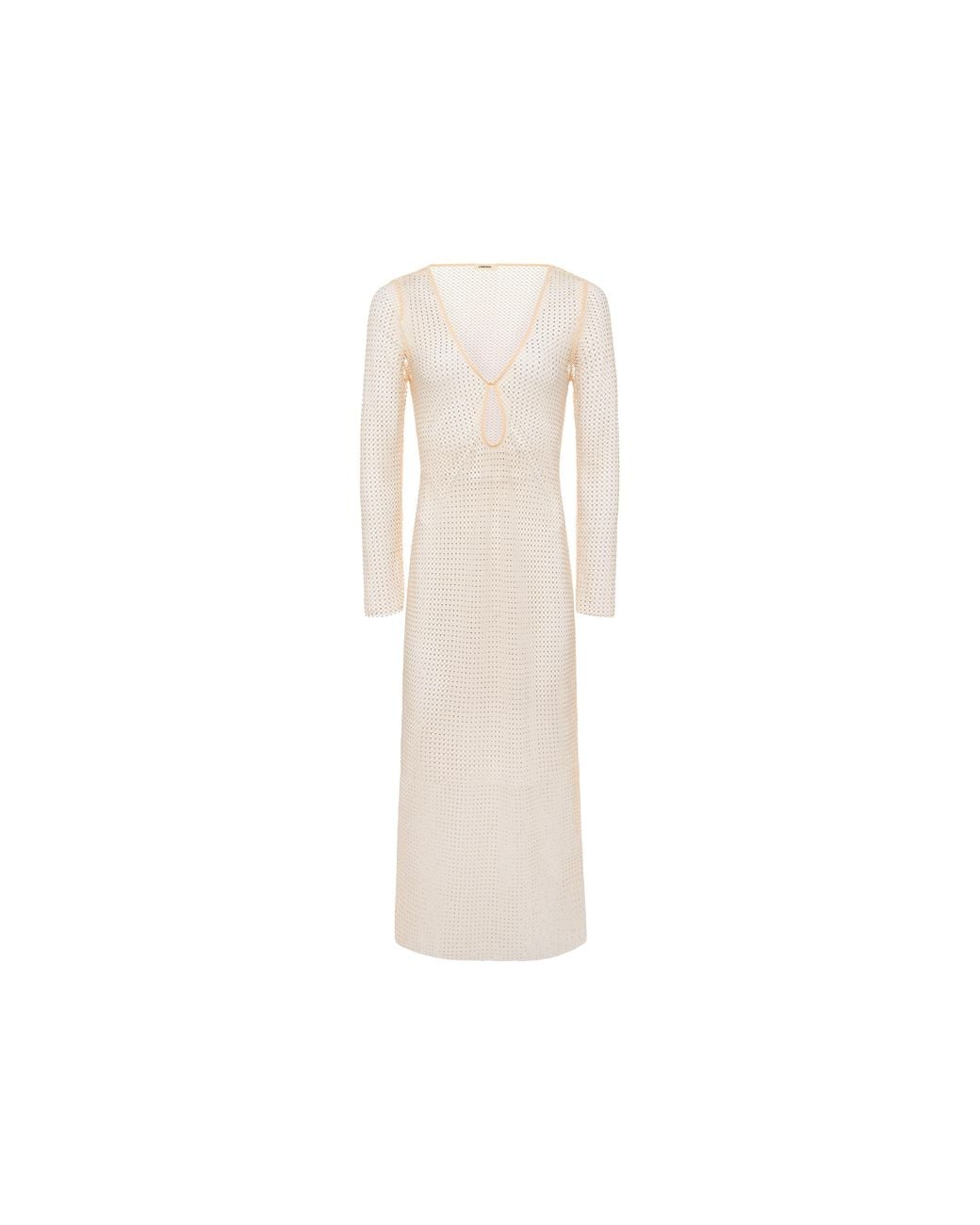 L'Agence Natural Sara Mesh Cover-up Dress