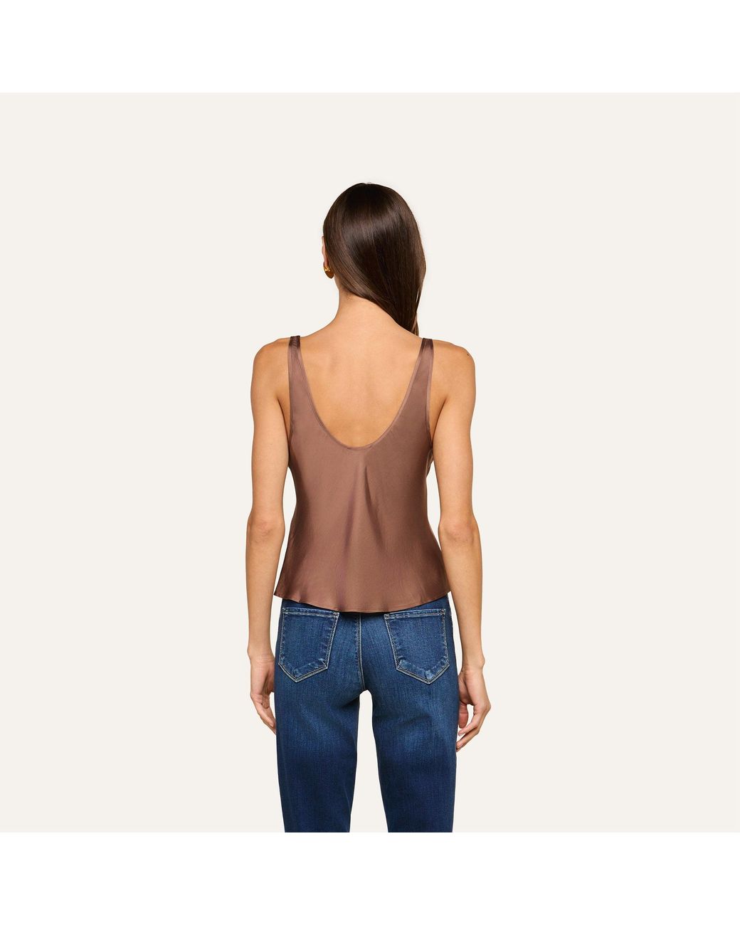L'Agence Brown Eddie Tank Top