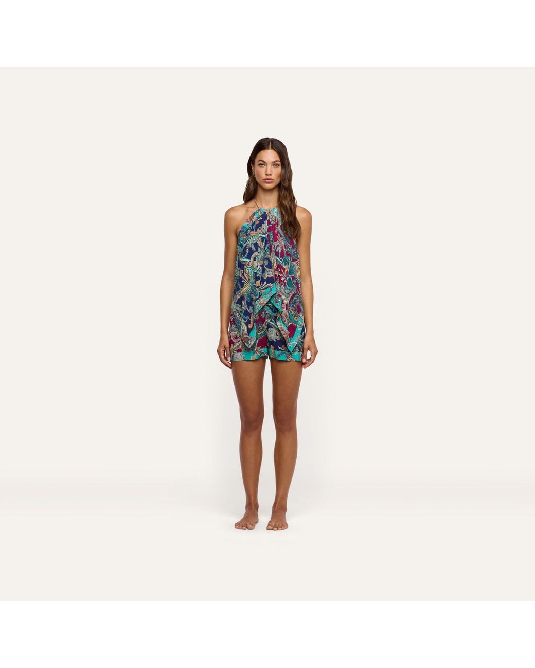 L'Agence Blue 'Agence Kochi Cover-Up Top