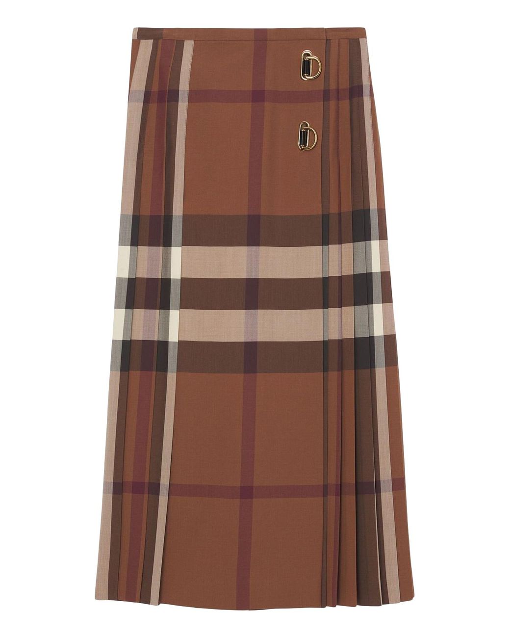 Burberry Midi Skirt in Brown Lyst UK