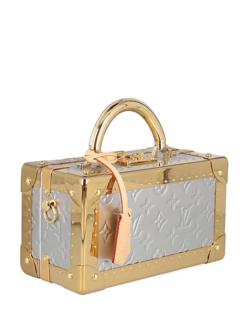 Louis Vuitton M20468 VALISETTE TRESOR 植絨手袋硬箱手提包紅色尺寸