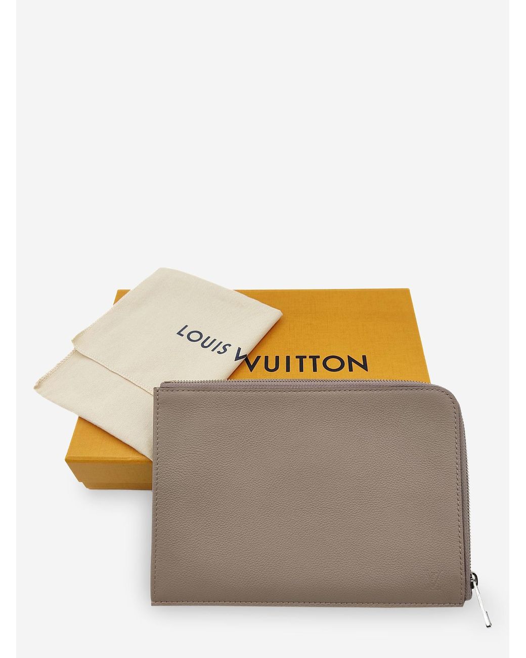 Louis Vuitton Clutch Bag in Gray
