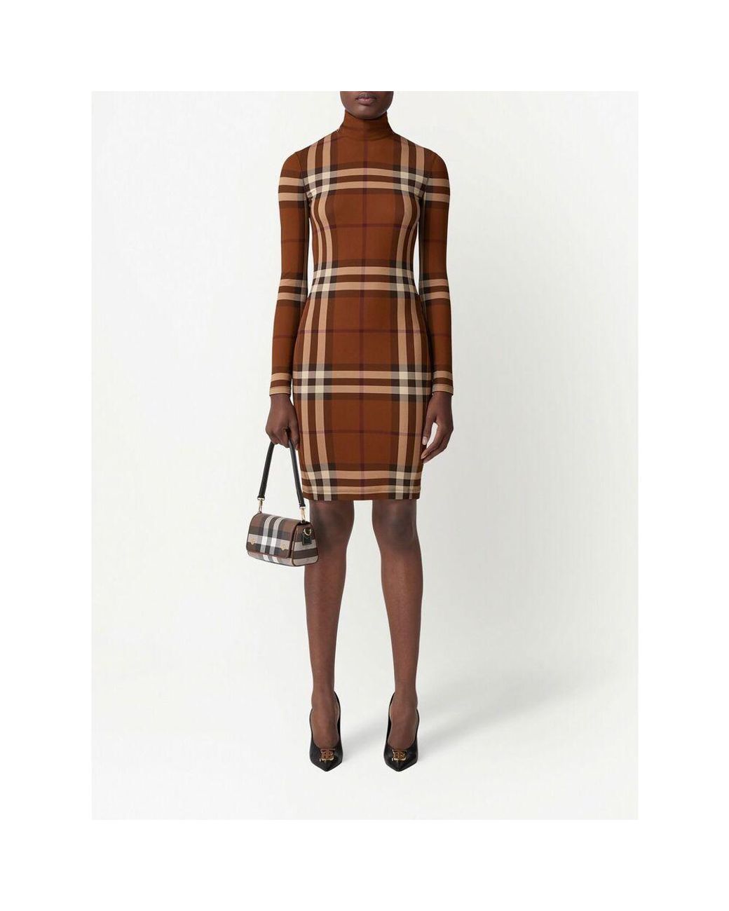 Burberry Dress in Brown | Lyst