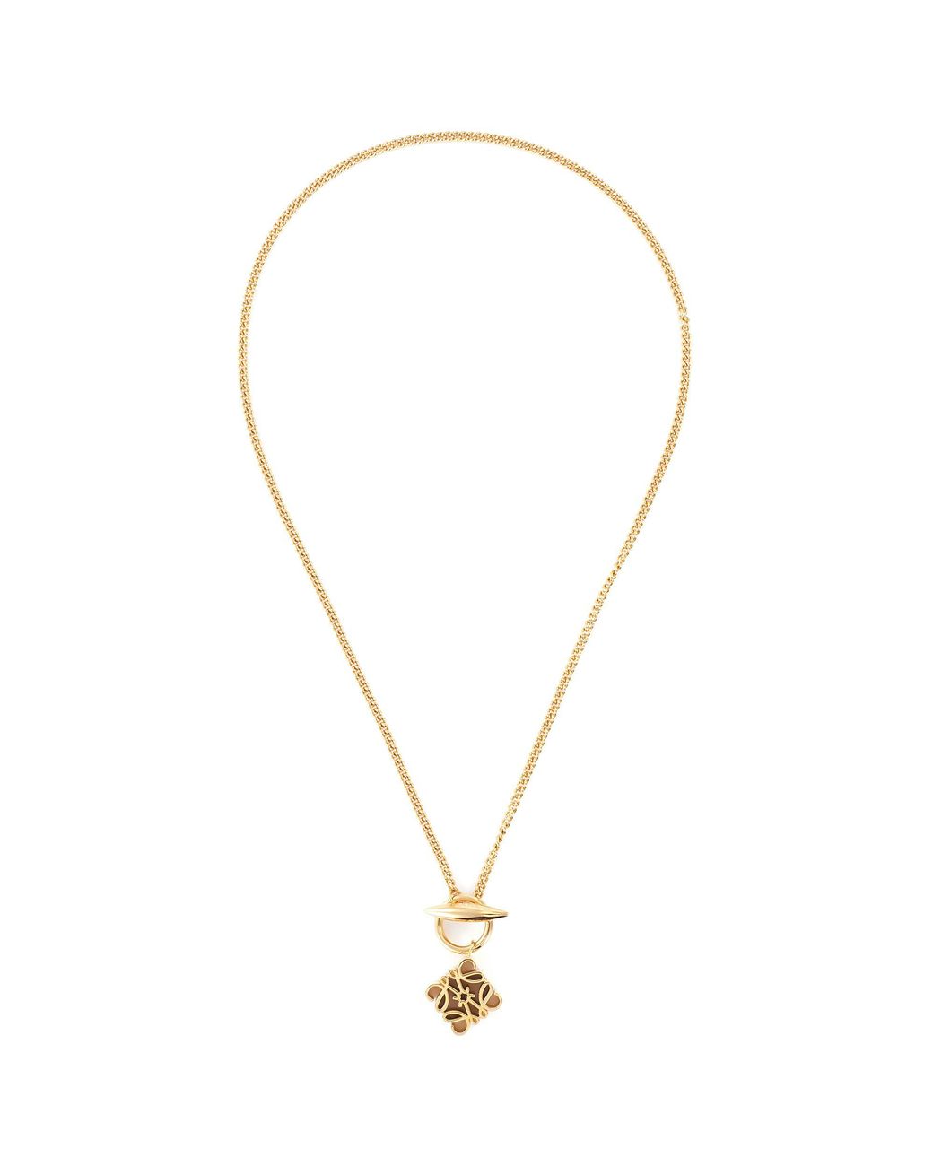 Loewe Anagram Pendant Necklace in Metallic | Lyst