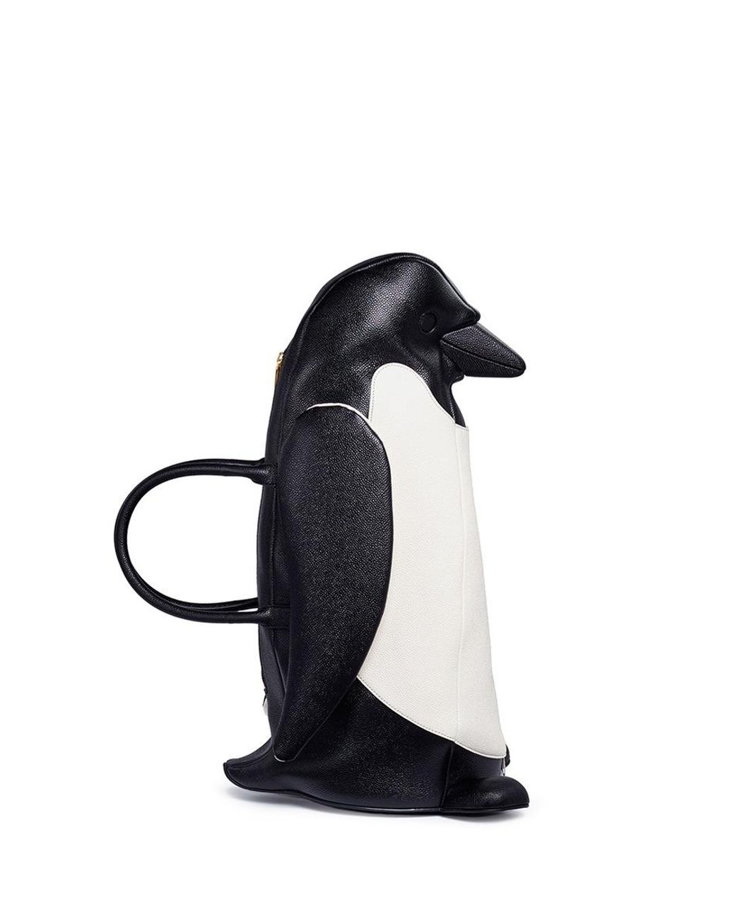 Thom Browne Penguin Pebble Leather Bag in Black | Lyst