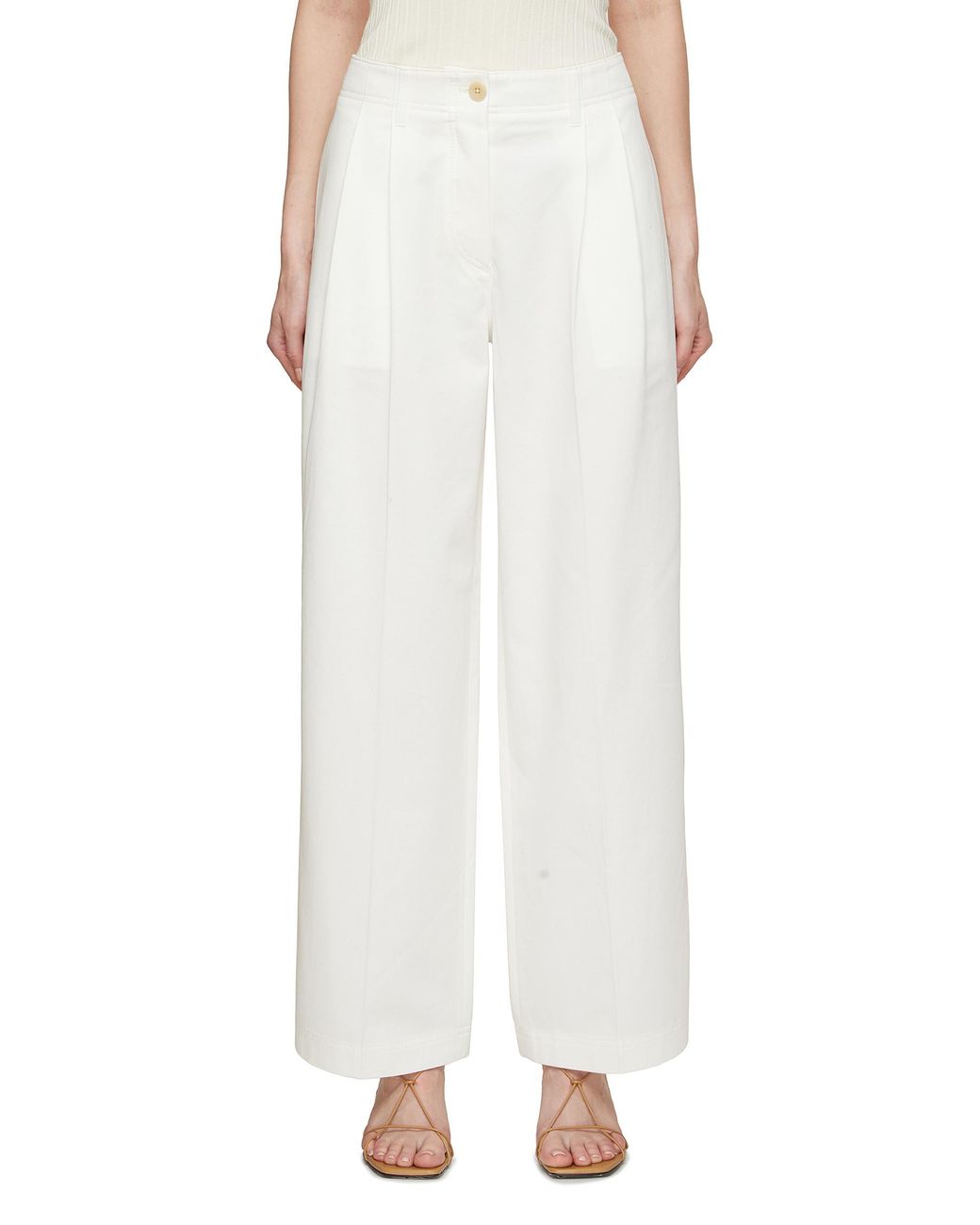 Totême Logo mid-rise silk pants