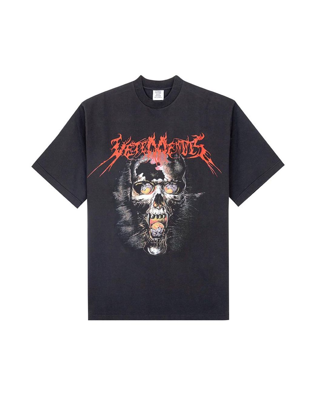 Vetements Logo Skull Print Oversized T-shirt in Black for Men | Lyst