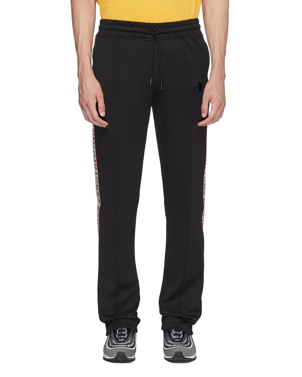 Daily Paper 'liba' Logo Tape Outseam Pintucked Track Pants in Black for Men  | Lyst