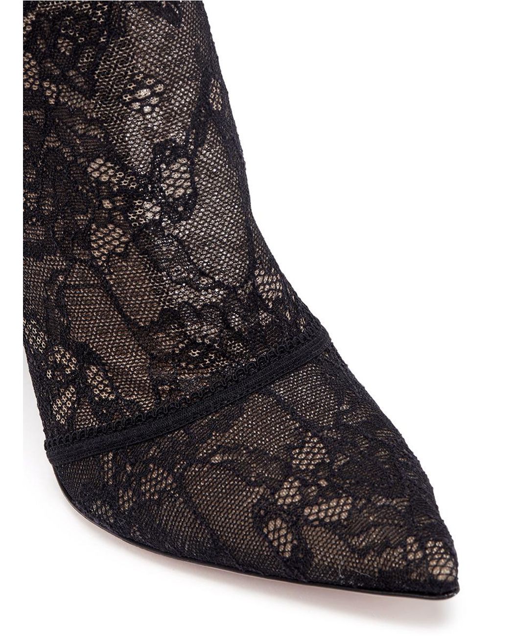 Gianvito Rossi brinn Lace Sock Suede Boots in Black Lyst