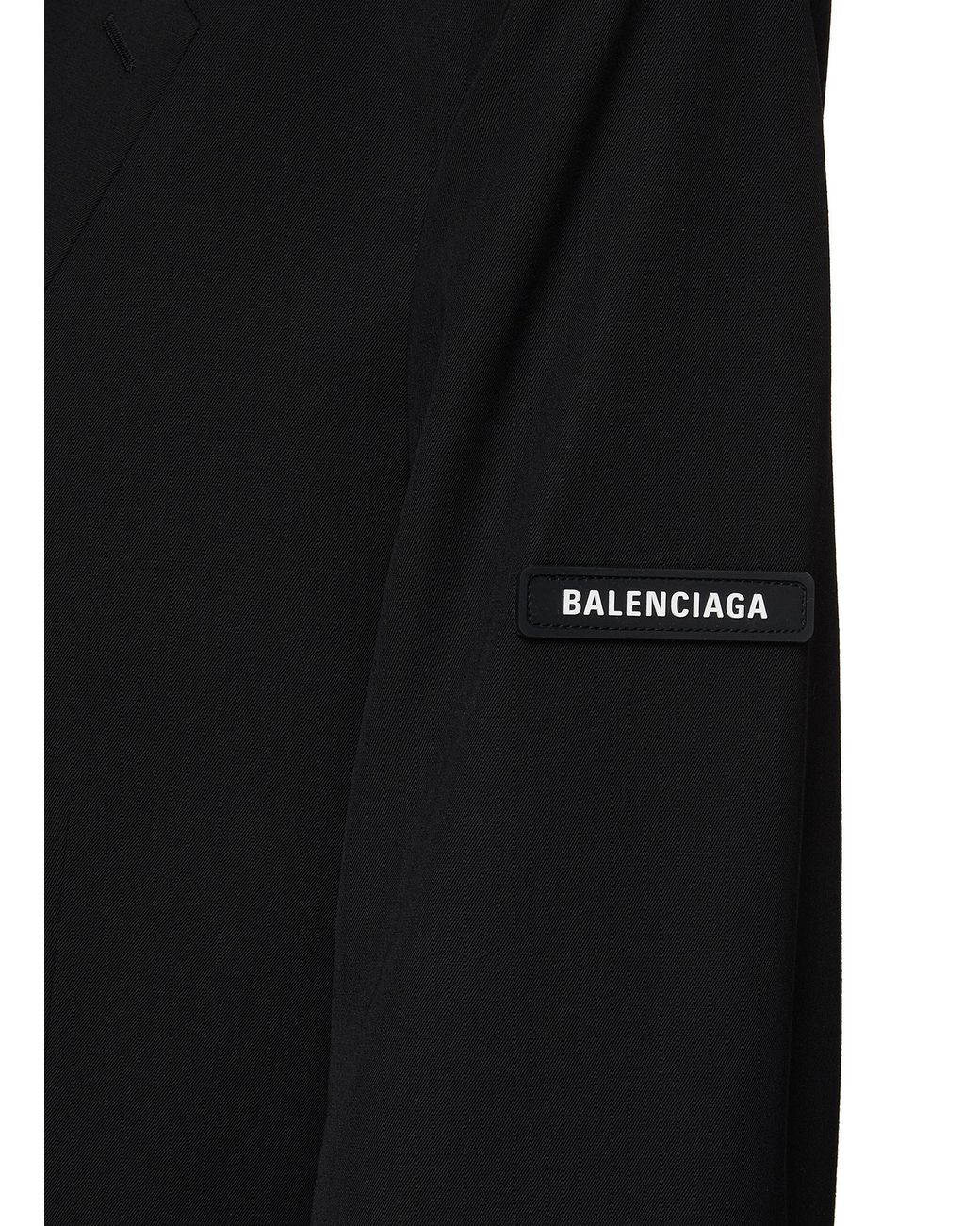 Balenciaga Side Logo Strap Oversized Single-breast Blazer in Black | Lyst