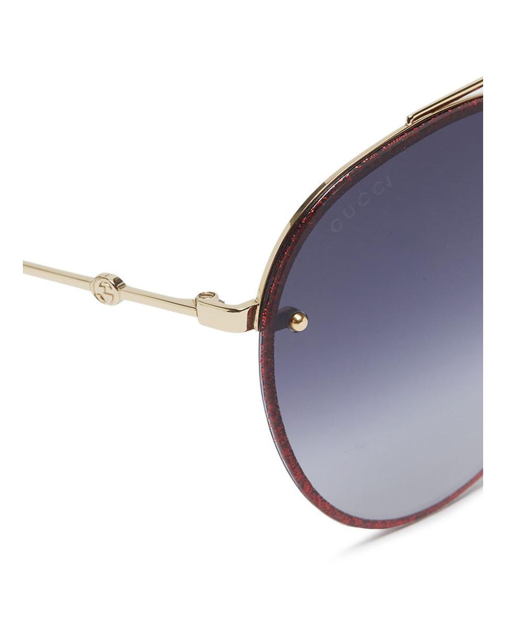Aviator sunglasses in gold and brown | GUCCI® US