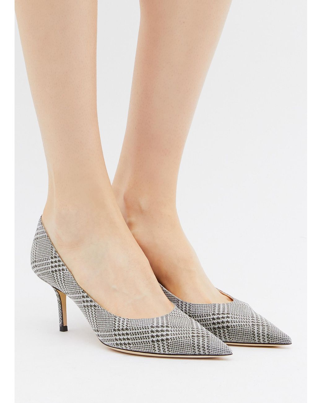 Jimmy Choo love 65 Prince Of Stars Check Plaid Pumps in Black Lyst