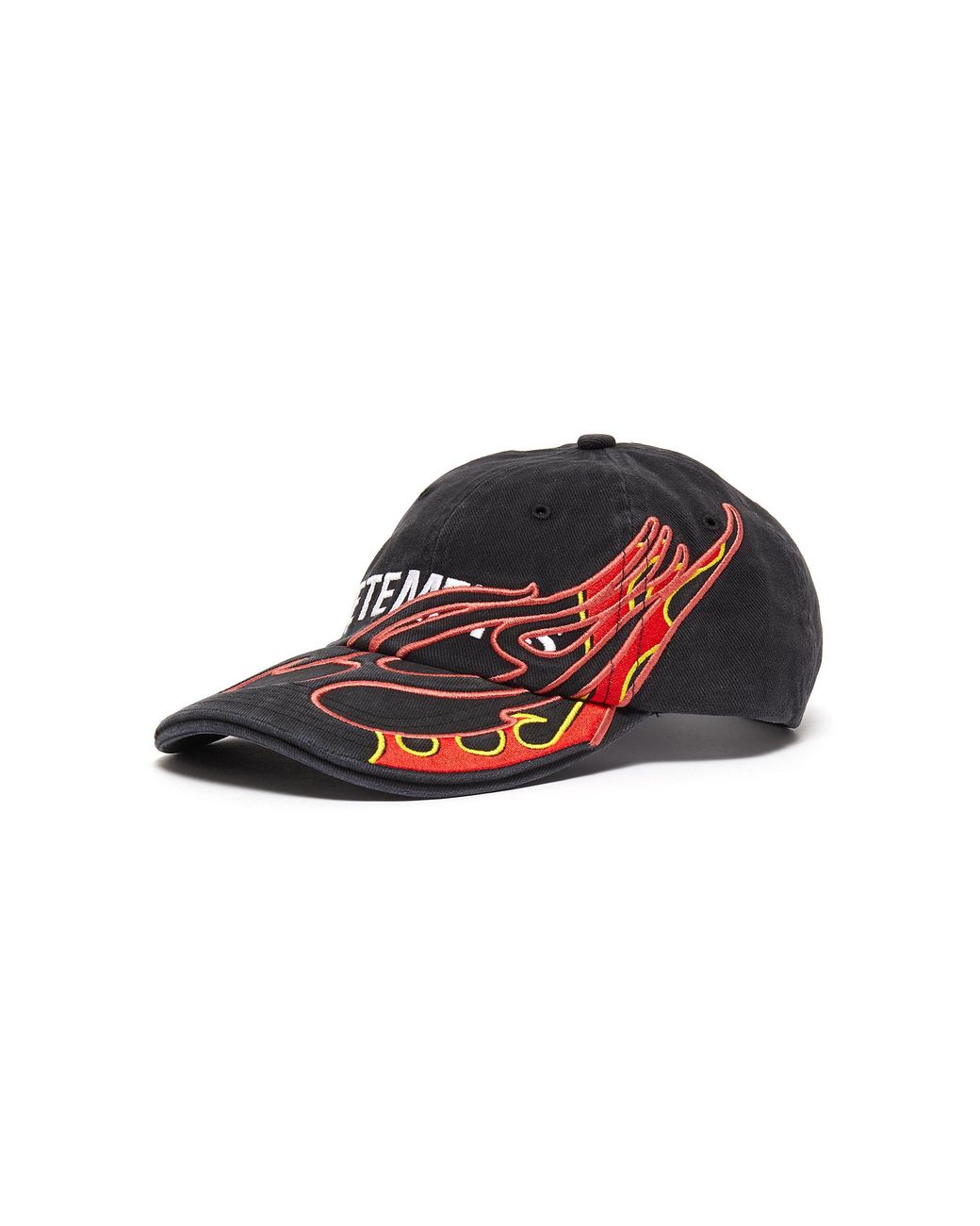 Vetements X Reebok 'fire' Graphic Logo Embroidered Baseball Cap