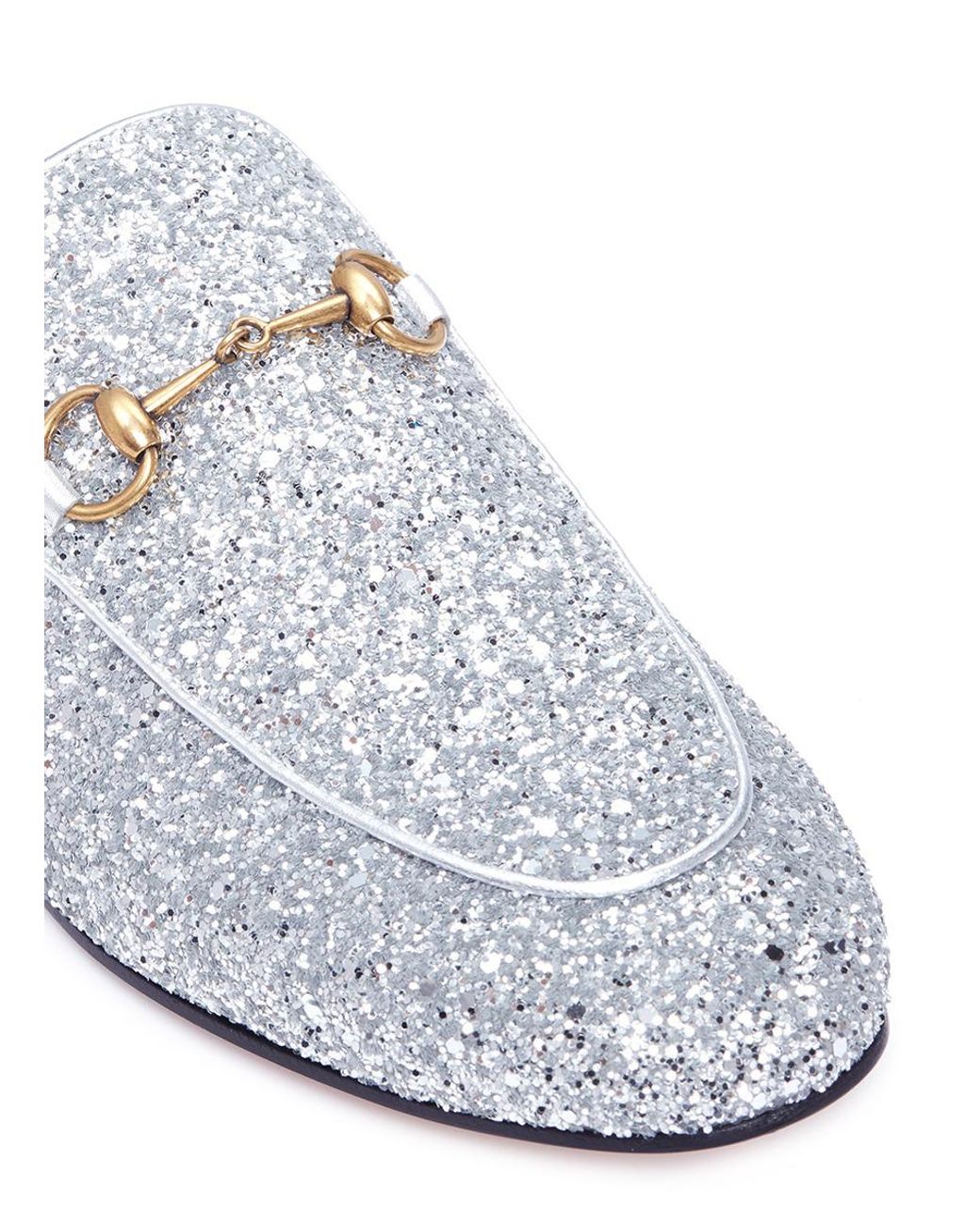 Glitter loafer slides store
