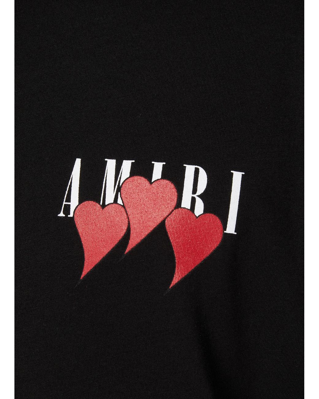 Amiri Black Three Heart T Shirt - Teeholly