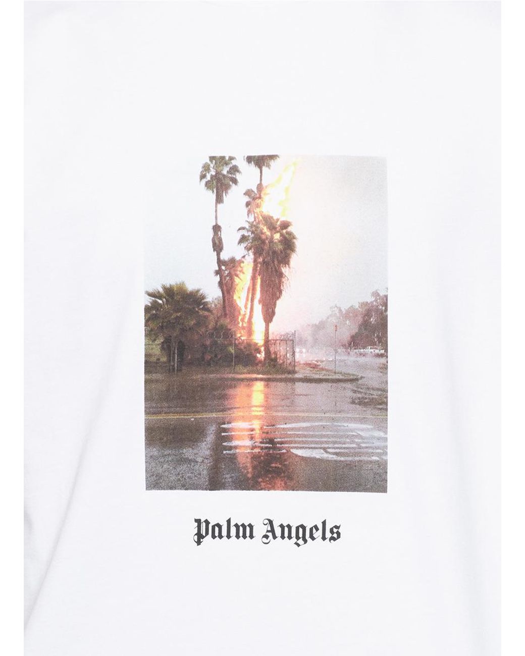 Palm Angels Cotton 'burning' Print T 