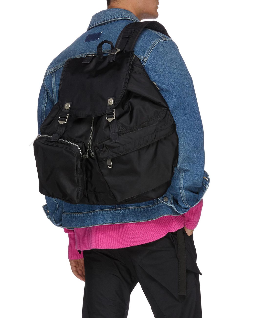 高さ43cm幅36cmsacai x PORTER / Double Pocket Backpack