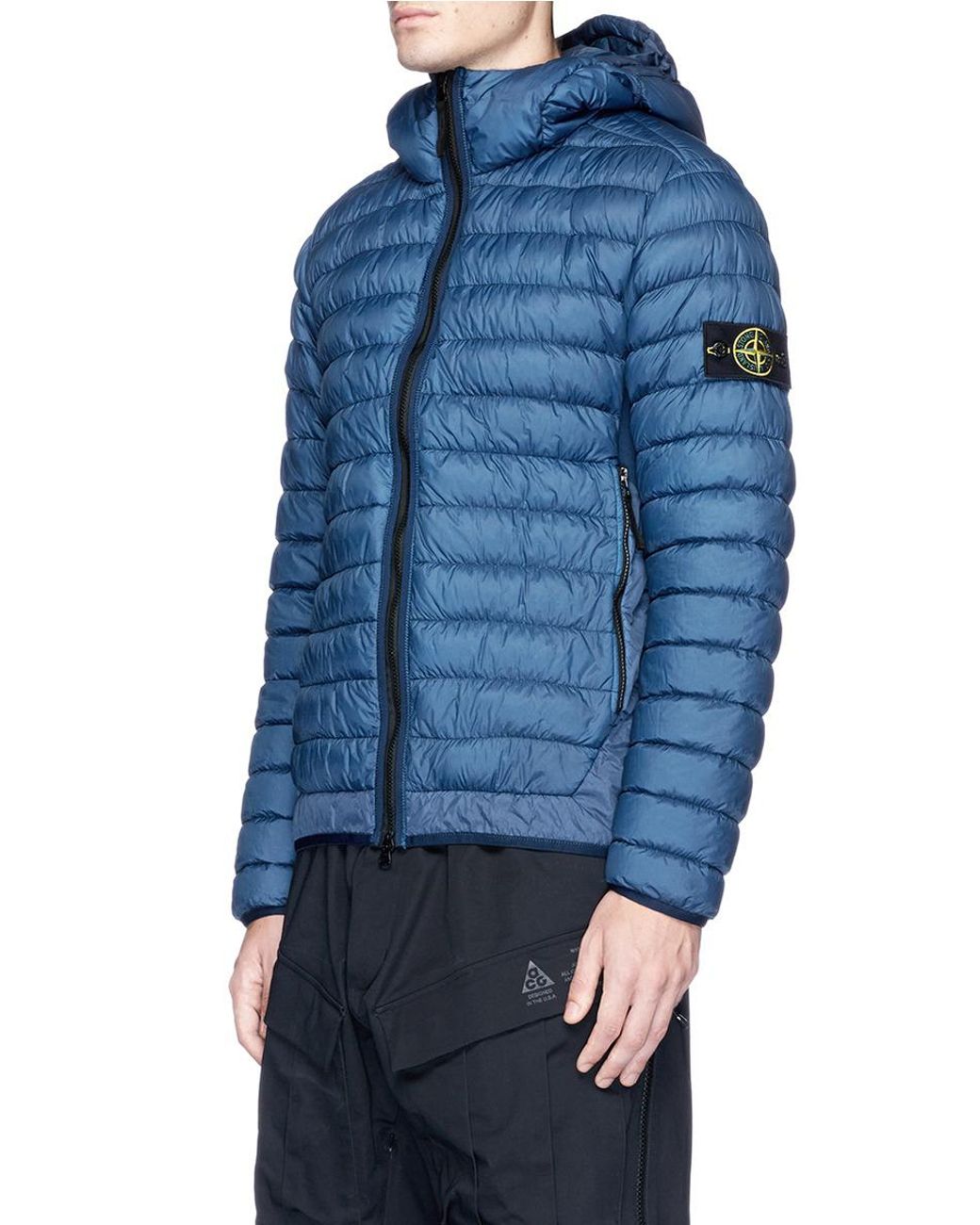 Stone Island Synthetic Garment Dyed Down Puffer Jacket in Blue for Men |  Lyst UK