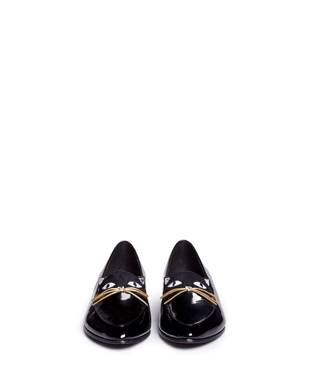 Kate Spade 'cecilia' Calfhair Cat Face Patent Leather Loafers in Black |  Lyst