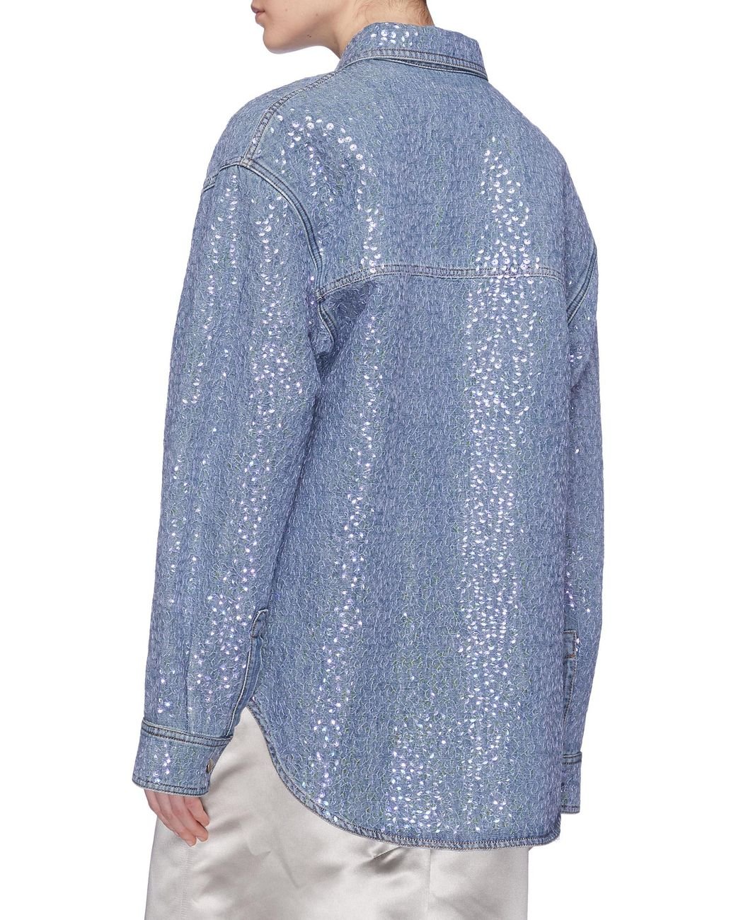Sequin denim shirt sale