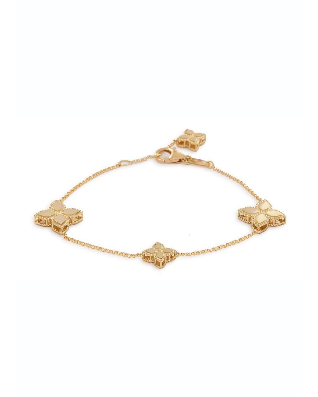 Roberto Coin princess Flower 18k Yellow Gold Station Charm