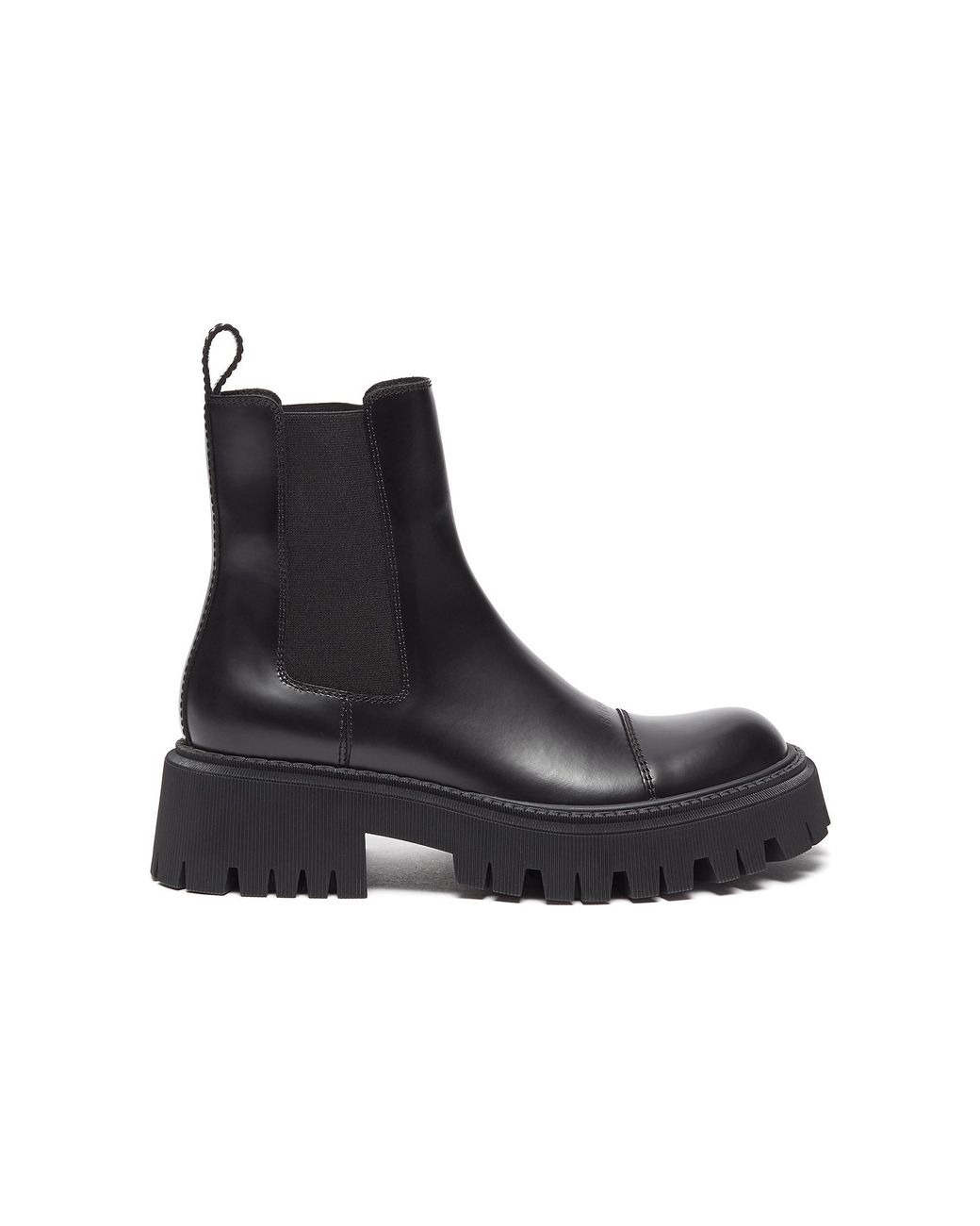 Balenciaga Tractor' Chunky Outsole Leather Chelsea Boots in Black - Lyst
