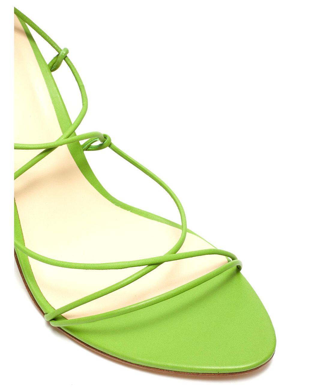 Cult Gaia soleil Bamboo Effect Heel Lace up Sandals in Green Lyst
