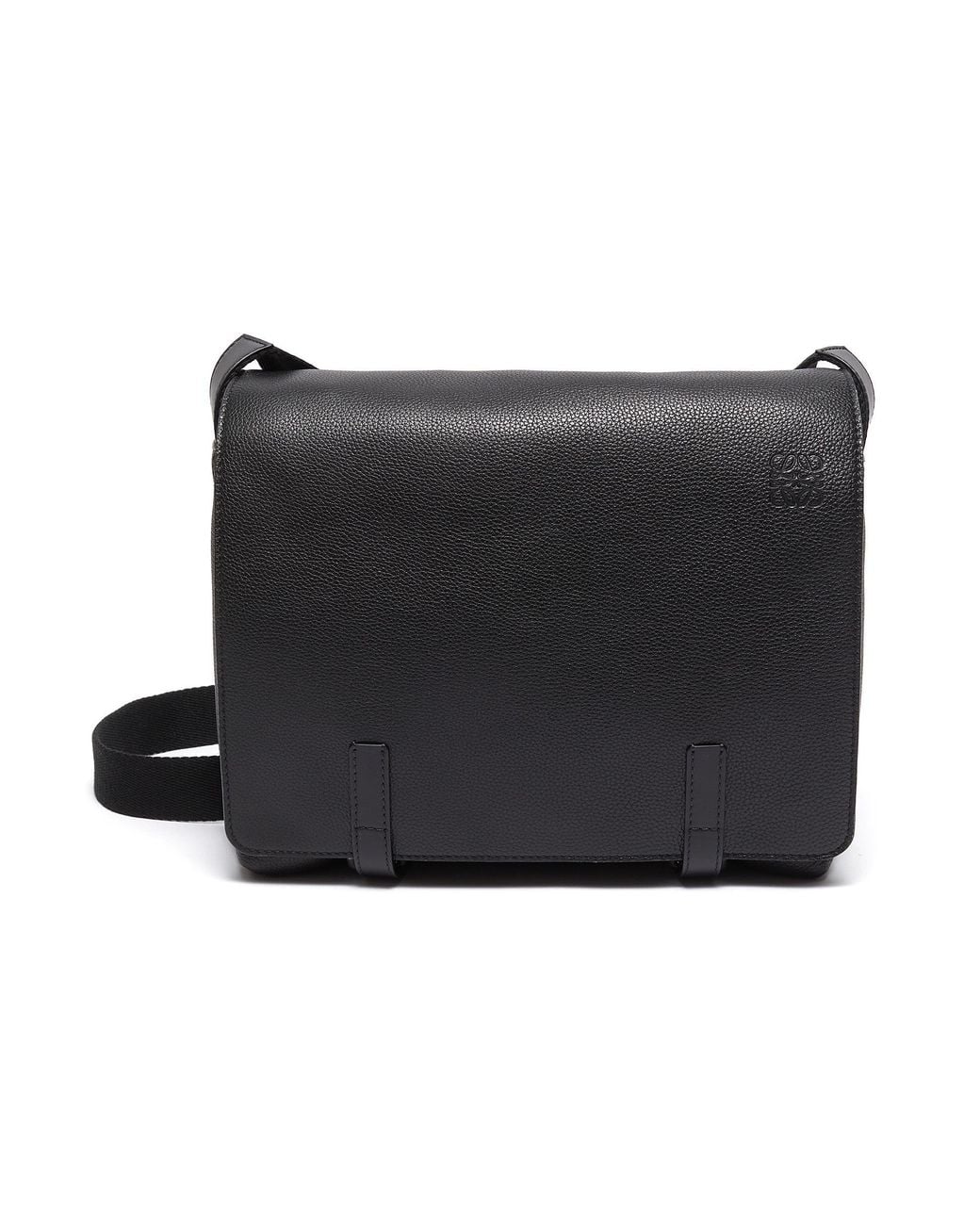 Loewe Military Leather Messenger Bag in Black for Men Lyst
