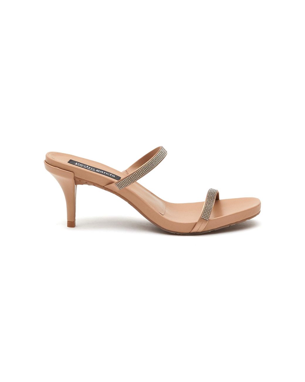 Pedro Garcia 'carline' Double Crystal Band Satin Sandals in Natural ...