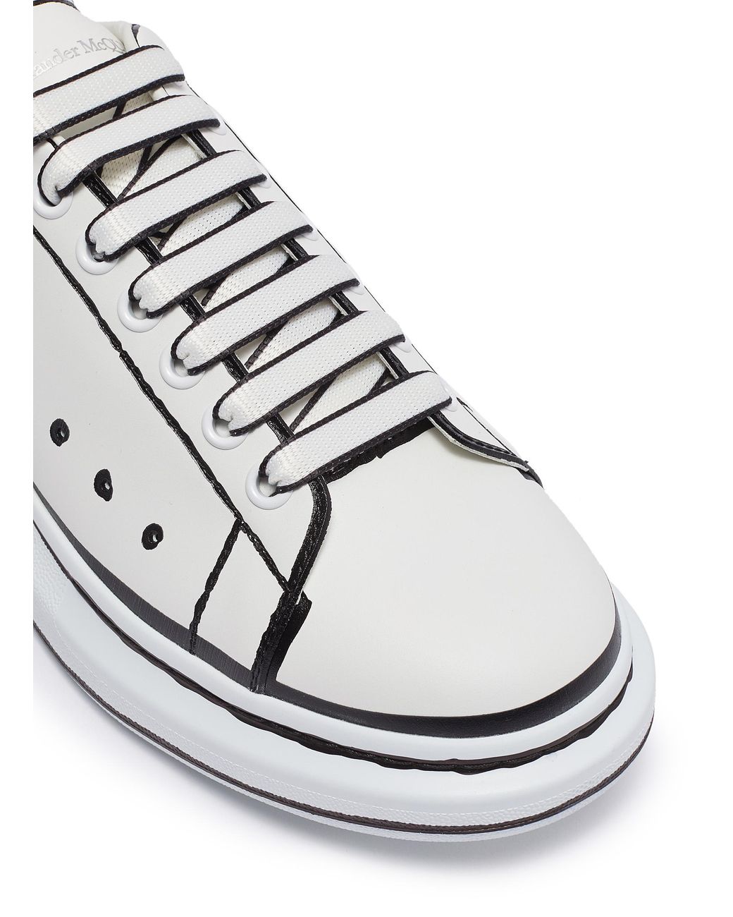 White Oversize Sneakers With Red Suede Spoiler - ALEXANDER MCQUEEN -  Russocapri