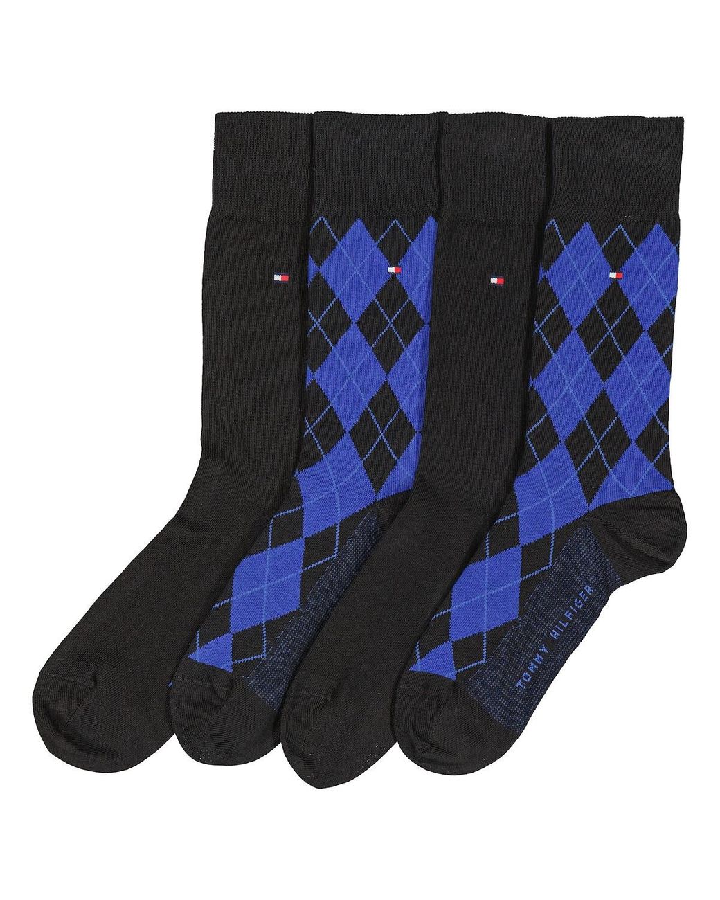 Lote de 4 calcetines Tommy Hilfiger de hombre de color Azul